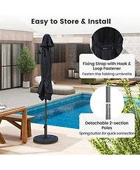 Gouun 7.5 feet Heavy-Duty Outdoor Market Umbrella with Push-Button Tilt and Air Vent