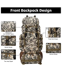 Piscifun Waterproof Lightweight Molle Tactical Backpack Large Capacity Outdoor Hiking Camping Rucksack