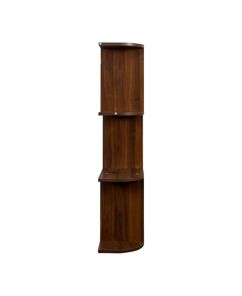 Streamdale Furniture Rustic 3-Tier Wall Mounted Wine Rack with Glass Holder