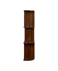 Streamdale Furniture Rustic 3-Tier Wall Mounted Wine Rack with Glass Holder