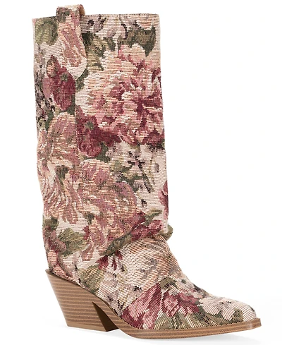 Wild Pair Women's Piippa Floral Tapestry Slouch Mid-Shaft Western Boots, Macy's Exclusive