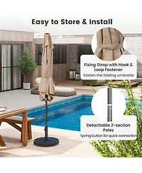 Gouun 7.5 Feet Heavy Duty Outdoor Patio Market Umbrella with Push Button Tilt