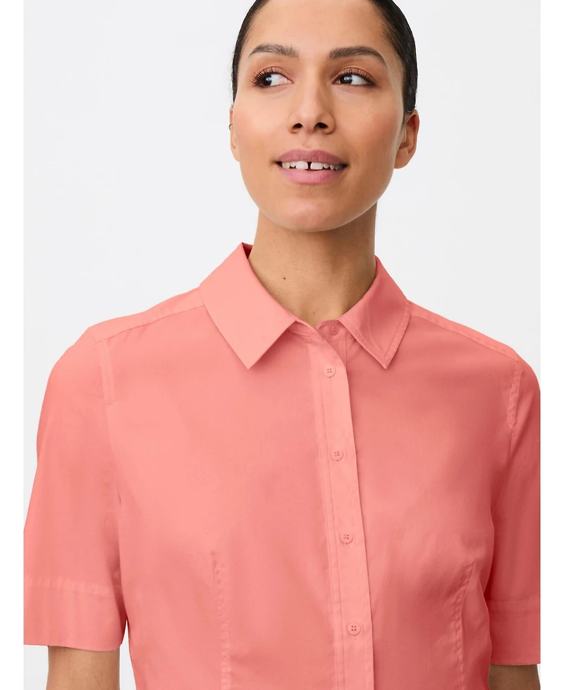 Masai Copenhagen Women's Maiven Boxy Button-Up Short-Sleeve Cotton-Blend Shirt