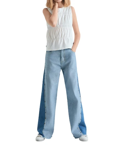 Scalpers Girl's 4T - 16 Wide Leg Bicolor Denim Pants