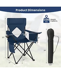 Hongge Folding Camping Chair with Breathable Mesh Backrest