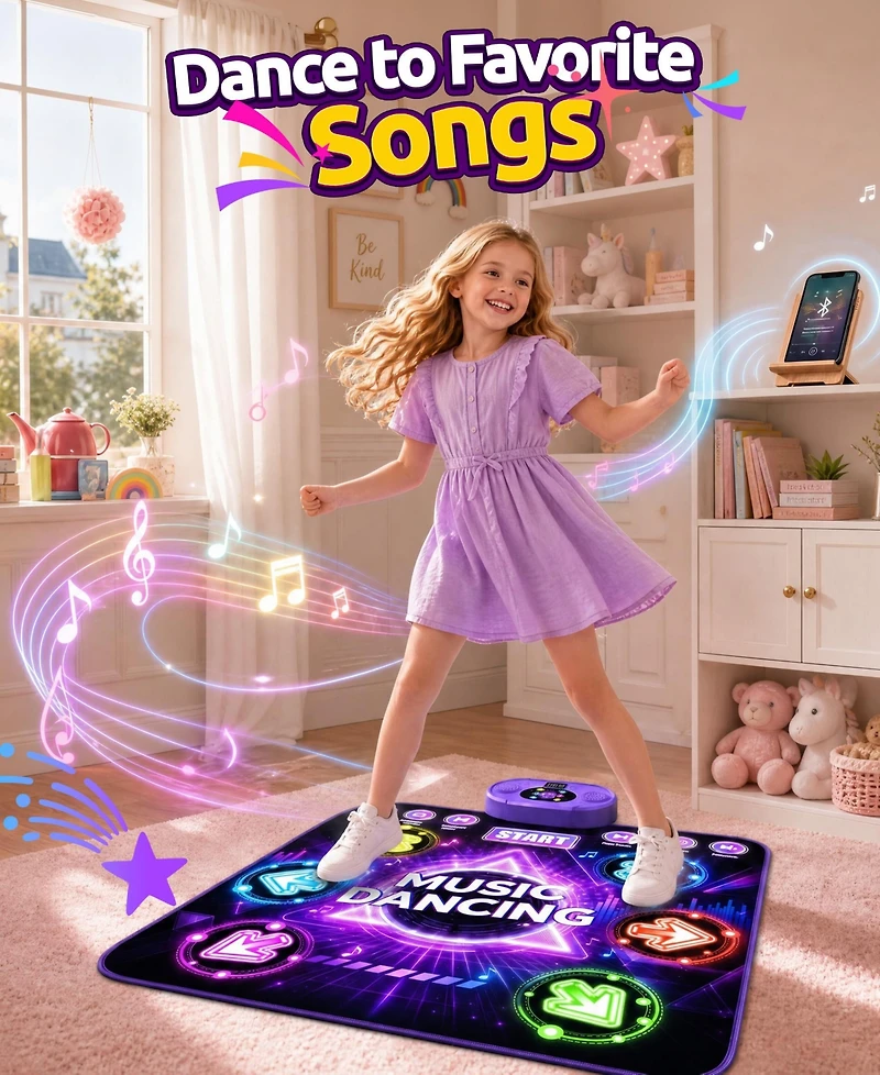 Sugift Interactive Bluetooth Dance Mat for Kids, Ages 3+