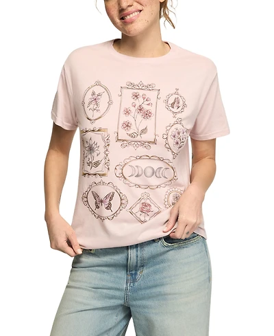 Lucky Brand Women's Floral Frames Boyfriend T-Shirt