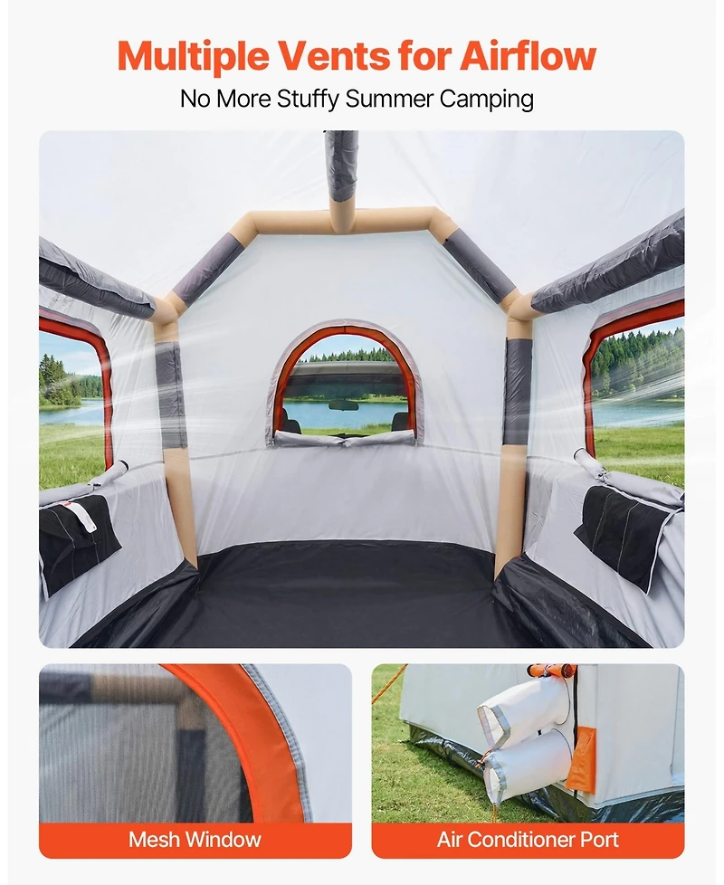 Hongge Inflatable Truck Bed Tent for 5.5 to 8.0 feet Pickup Beds