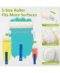 Xdovet Paint Roller Set includes extension pole, roller, tray, and multi-angle extension joint
