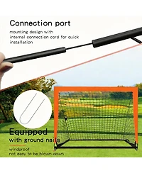 Aofar 2 Pack Portable Soccer Goals Pop Up Indoor Outdoor Foryard 4' X 3