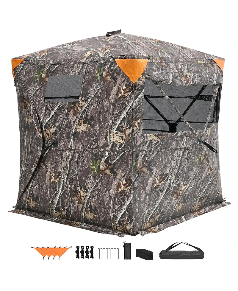Hongge 270 Degree See Through Ground Hunting Blind for 2 to 3 People
