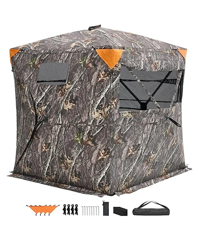 Hongge 270 Degree See Through Ground Hunting Blind for 2 to 3 People