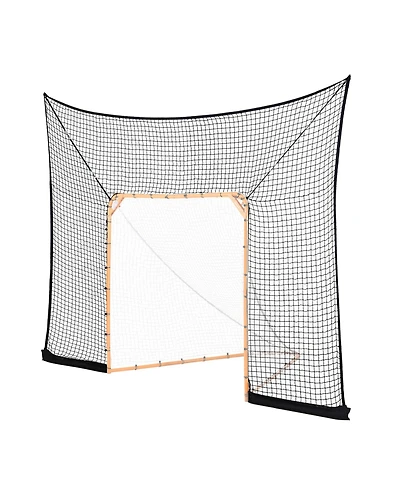 Hongge 12 x 9 ft Lacrosse and Hockey Goal Backstop Net Only