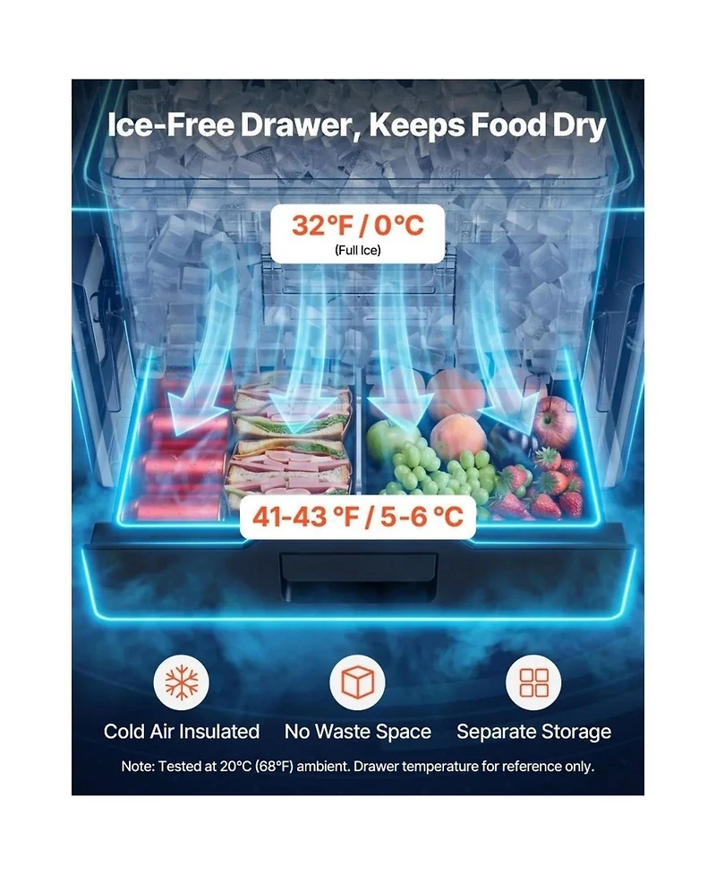 Hongge 50 Qt Hard Cooler Chest Holding Ice up to 48 Hours