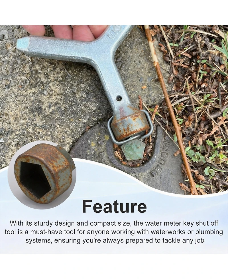 Xdovet Water Meter Box Key A Tool for Valves Gas Systems and Fire Hydrants