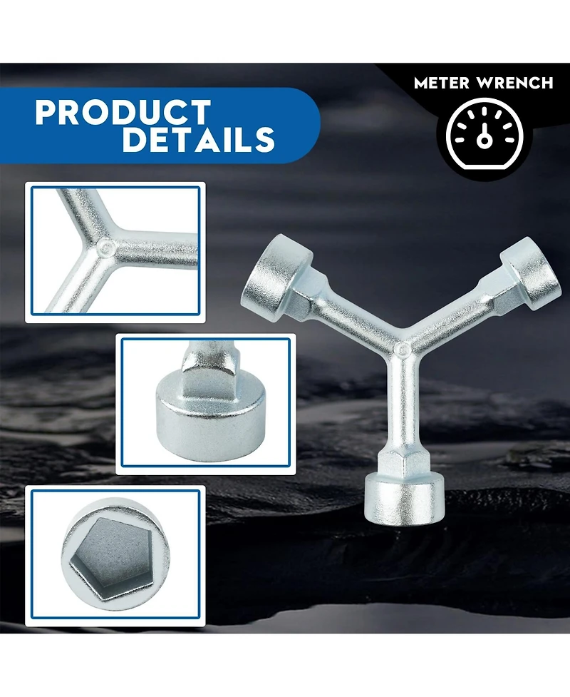 Xdovet Meter Box Key Wrench Set Water Valve Electric Heavy Duty Steel
