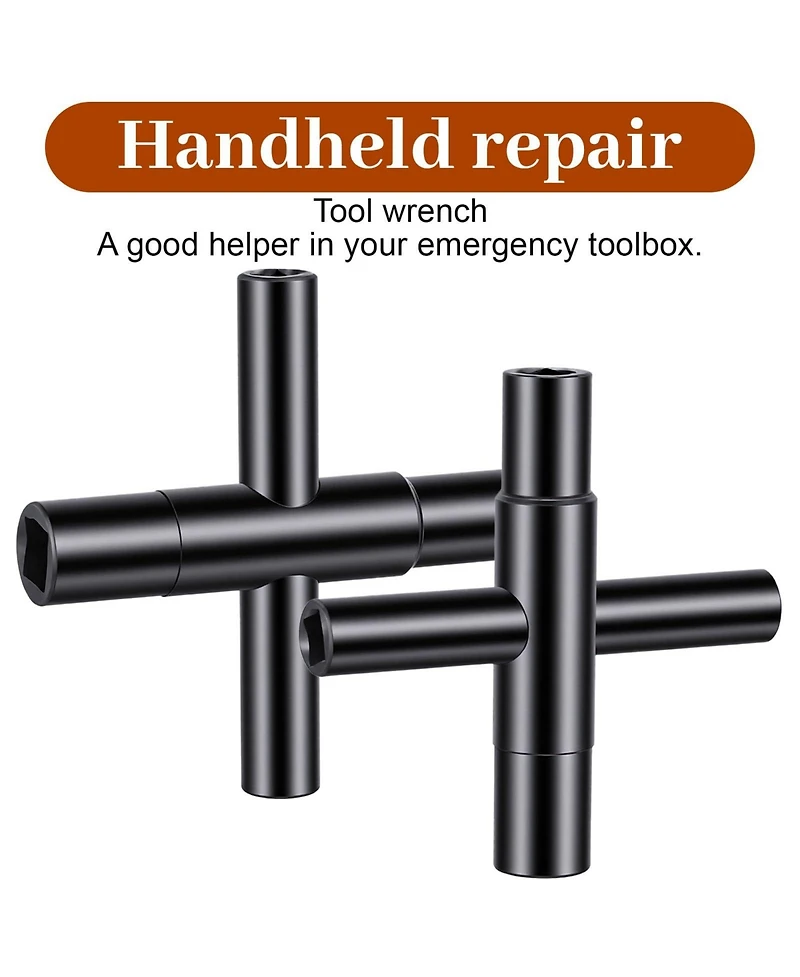 Xdovet 4 Way Sillcock Key Wrench Steel Utility Key Faucet Valve