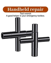 Xdovet 4 Way Sillcock Key Wrench Steel Utility Key Faucet Valve
