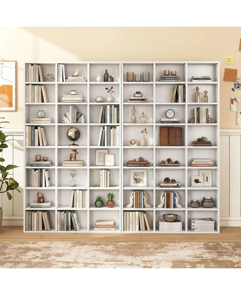 Sugift 70 Inch Tall 24 Cube Storage Organizer Bookshelf with Adjustable Shelves