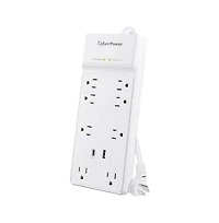 CyberPower 8-Outlet Surge Protector Power Strip with Usb Charging 6 ft.