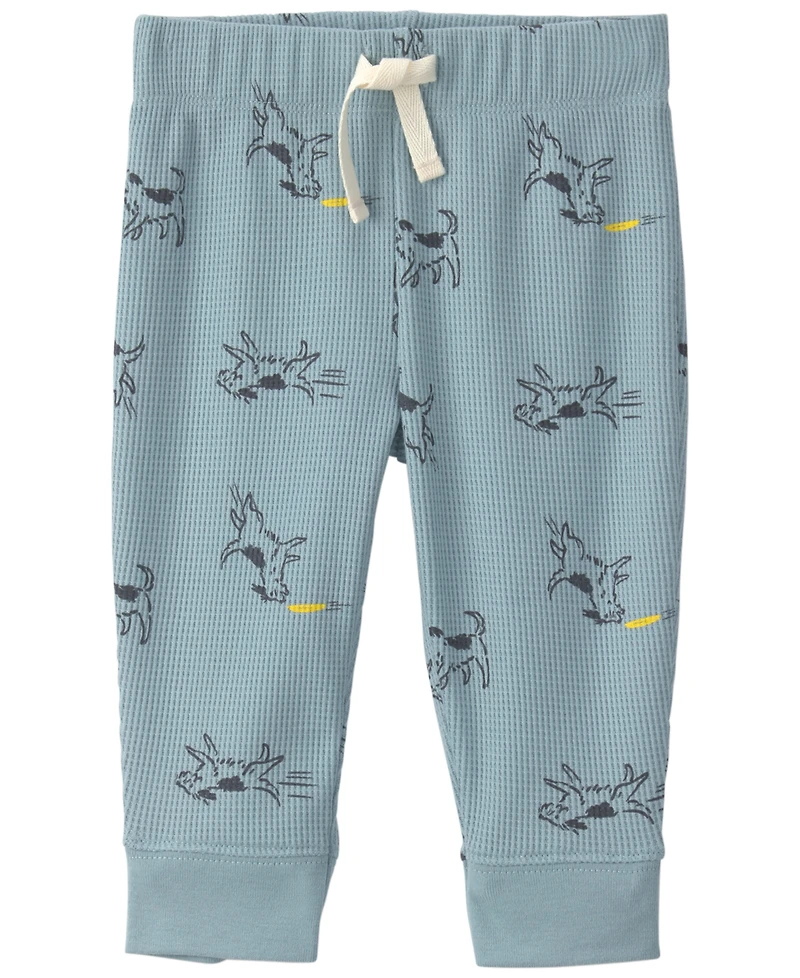 Carters Baby Boys' Dog Thermal Long-Sleeve Bodysuit and Pants, 2-Piece Set