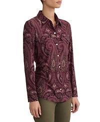 Jones New York Women's Printed Two-Pocket Button-Front Shirt