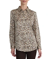 Jones New York Women's Utility Collared Long-Sleeve Blouse with Pockets