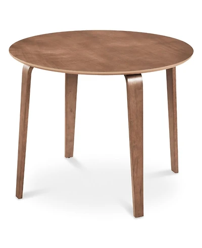 Sugift 37.5in Round Dining Table with Rubber Wood Legs for Small Spaces