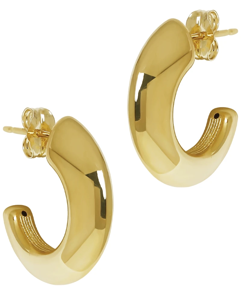 Macy's Sculptured Large Ram Horn Hoop Earrings in 14k Yellow Gold