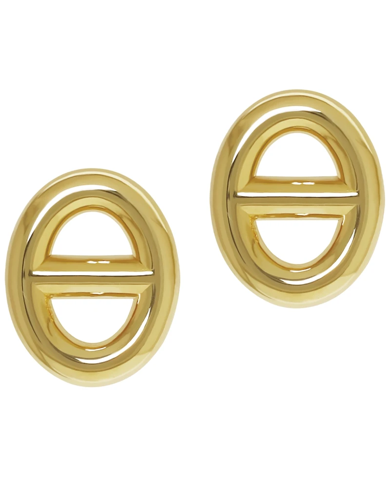 Macy's Sculptured Mariner Link Stud Earrings in 14k Yellow Gold