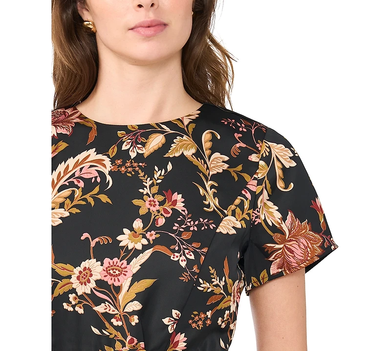 CeCe Women's Floral A-Line Mini Dress