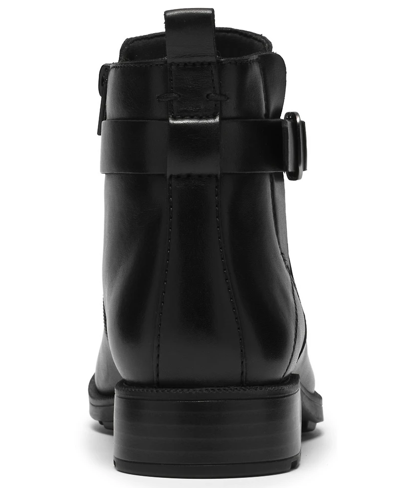 Clarks Women's Adalynn West Buckle Round Toe Booties