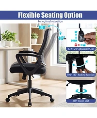 Sugift Ergonomic Office Chair Height Adjustable Computer Desk Chair with Breathable Butterfly Back