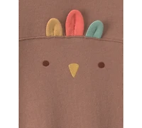 Carter's Baby Boys' and Girls' Turkey Thanksgiving French Terry Long-Sleeve Jumpsuit