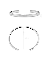 Devata 5mm Cuff Bracelet in Rhodium Plated Sterling Silver
