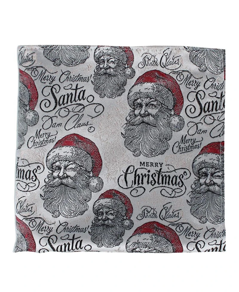Trafalgar Men's Santa Claus Is Watching Silk Tie and Pocket Square Bundle