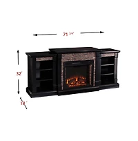Augusta Home Gallatin Electric Fireplace with Bookcases