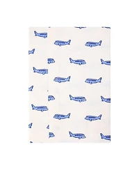 Hudson Baby Boy Cotton Poly Flannel Burp Cloths 7-Pack, Born To Fly