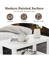 Sugift 2-Piece Wooden Bedside Nightstand Set with 2 Drawers