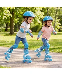 Hongge Toddler Roller Skates with 4 Light-Up Wheels and Triple Protection