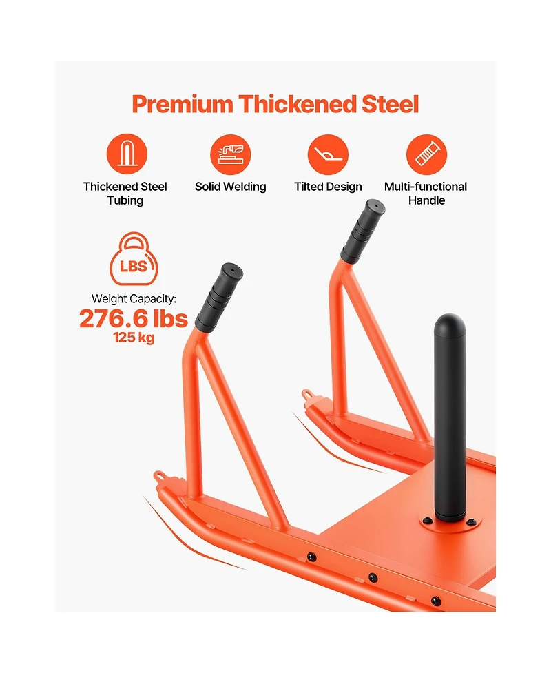 Hongge Push Pull Weight Training Sled with Adjustable Support Rods