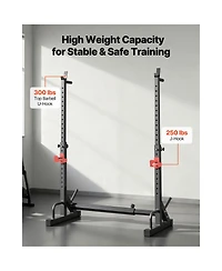 Hongge 550 lb Power Cage Squat Rack with Barbell Storage Racks