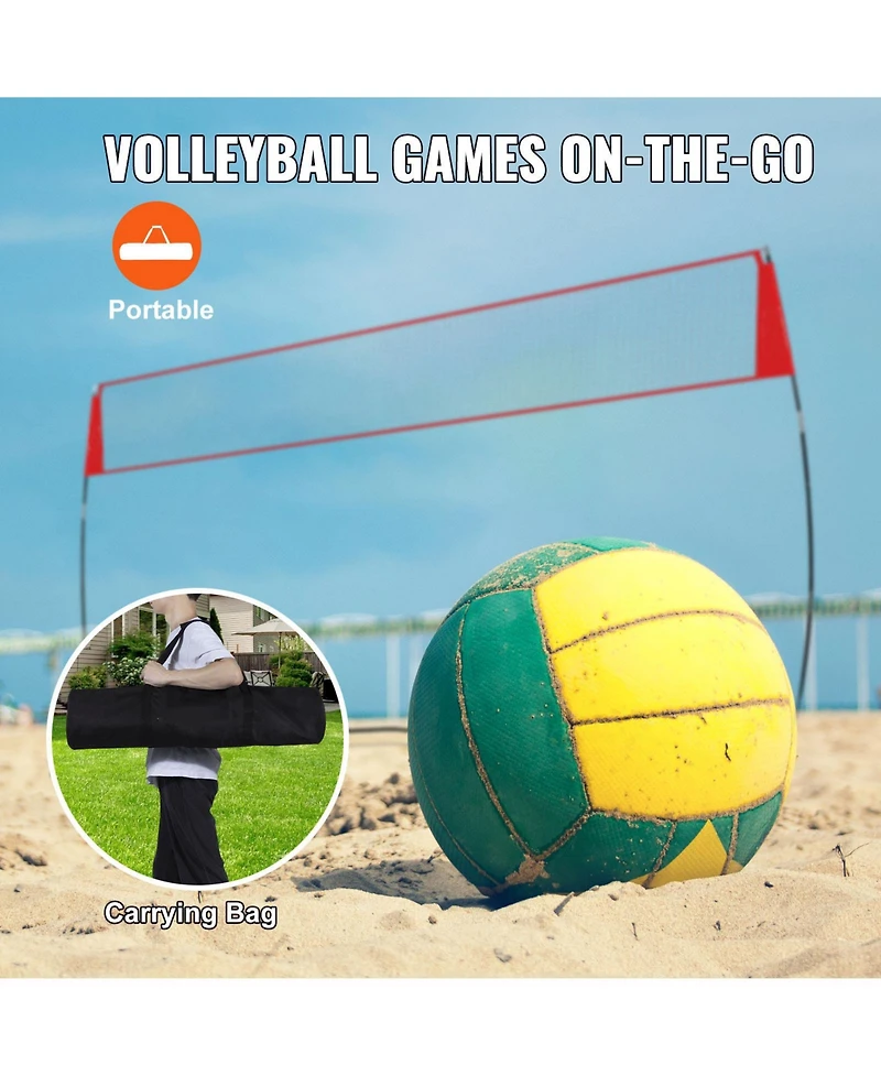 Hongge Freestanding Volleyball Training Net for Indoor Practice
