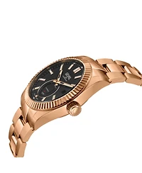 Gevril Men's Swiss Made West Village Swiss Automatic Ip Rose Stainless Steel Bracelet Watch