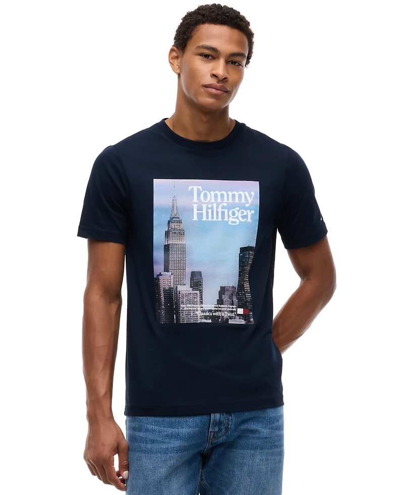 Tommy Hilfiger Men's Ny Landscape Photo T-Shirt