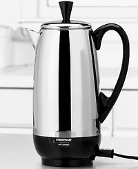 Farberware 12-Cup Percolator, Stainless Steel, FCP412