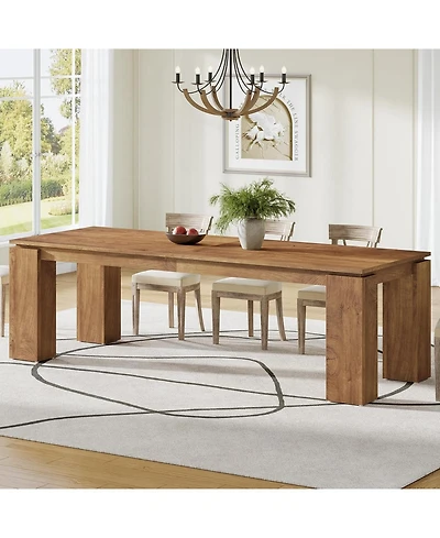 Tribesigns 86" Large Dining Table for 8-10, Extra Long Wooden Banquet