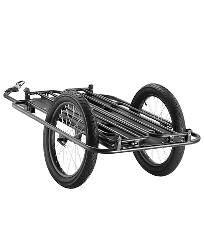 Mountaintop Bike Cargo Trailer, 275 lbs Carbon Steel Frame, 20" Wheels, Quick Hitch, Foldable Cart Fits Most Bikes