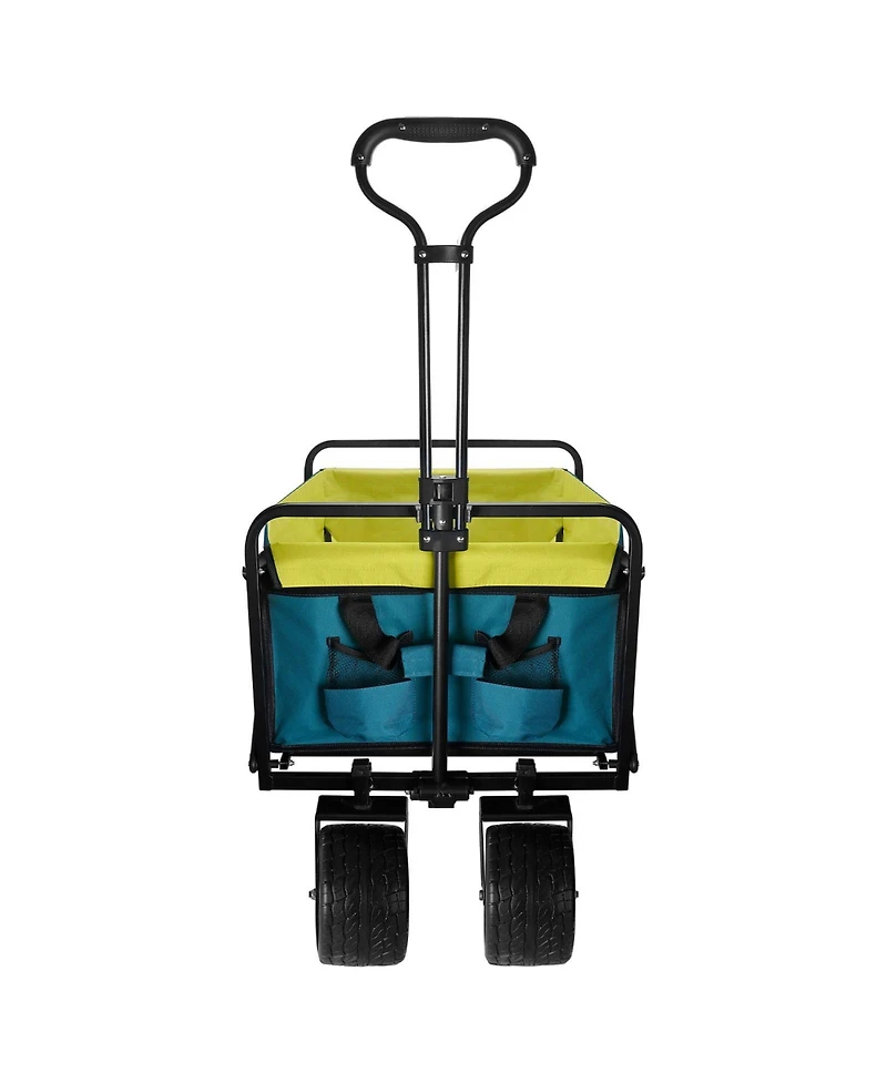 Mountaintop FedEx pickup only) Collapsible Folding Wagon Utility Outdoor Camping Garden Cart with Adjustable Handle