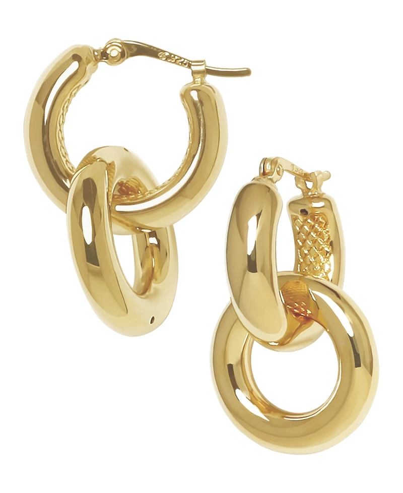 Macy's Sculptured Chubby Donut Drop Earrings in 14k Yellow Gold